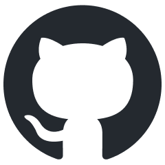 Black and white logo of GitHub